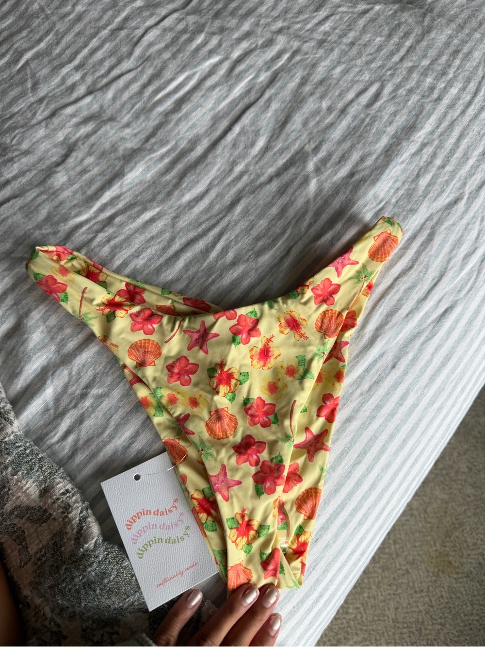 NWT Dippin' Daisy's Yellow Floral Bikini Bottom